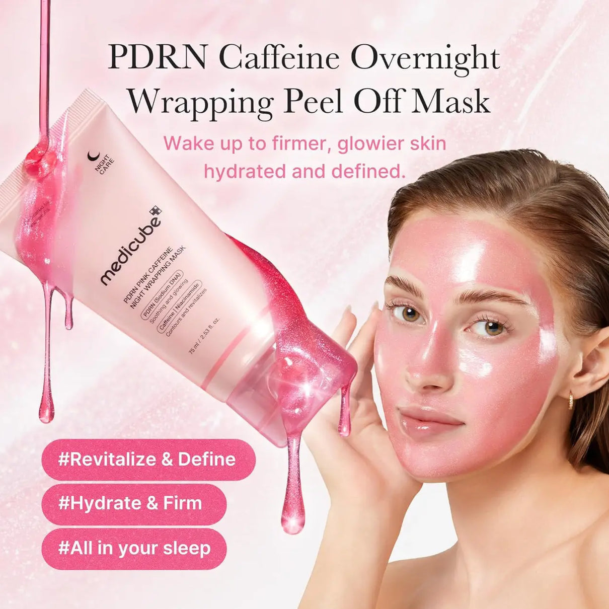 MEDICUBE PDRN Pink Caffeine Night Wrapping Mask 75ml